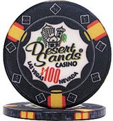 Desert Sands Casino 10g $100 Poker Chip Sold by the Roll, 10-DS100